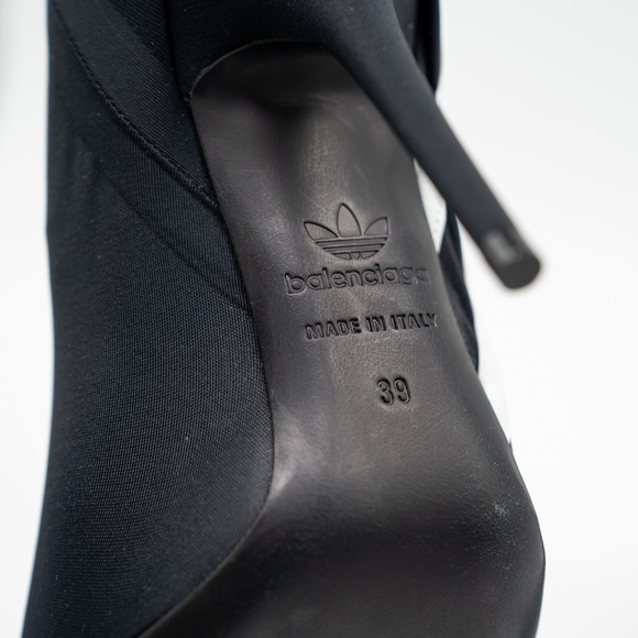 size 39 EU / 9 US Balenciaga adidas Knife Ankle Neoprene Sock Boots Black White - Picture 8 of 10